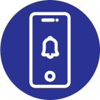 Cell phone notifications icon